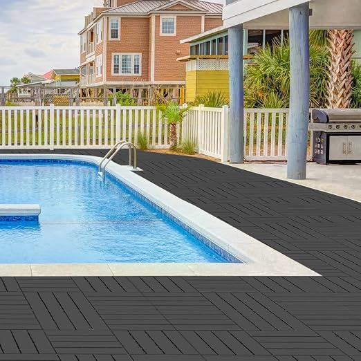 36 sq. ft Plastic Interlocking Deck Tiles, 36 Pack, Patio Floor Decking Tiles - Image 5
