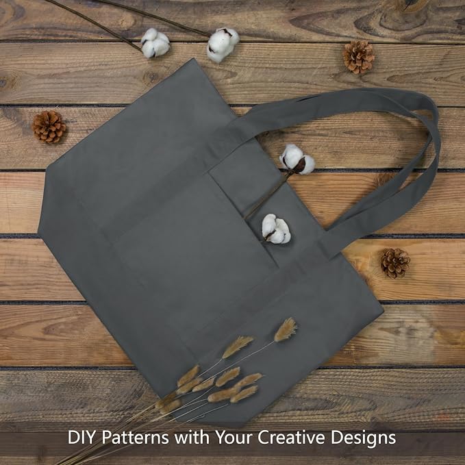 TOPDesign 3-Pack Canvas Tote Bags - Image 3