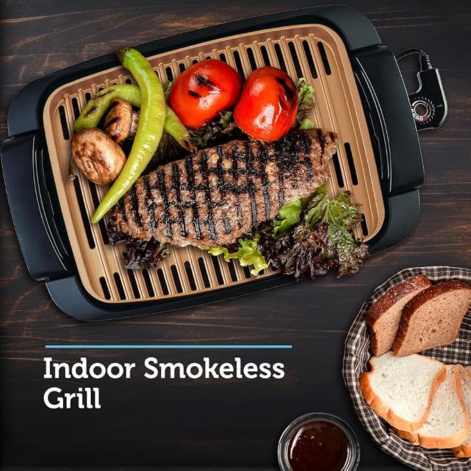 Courant smokeless indoor Electric grill, Copper Non-stick Coating Extra Large - Image 6