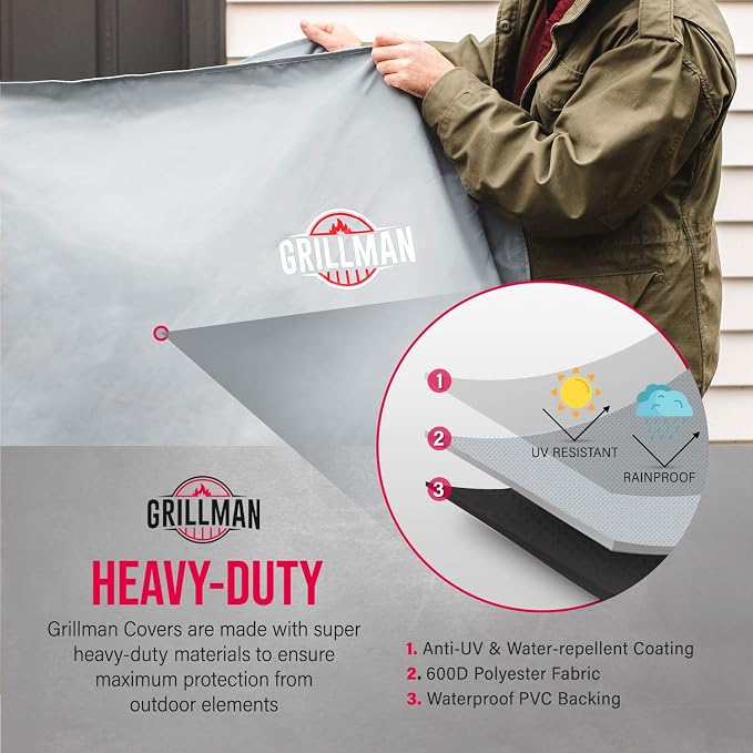 Grillman Barbeque Grill Cover Cover fits Weber BBQ Cover, Outback and More - Image 4