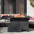 52 Inch Wicker Patio Fire Table, 000BTU Propane Fire Pit Table by Unknown