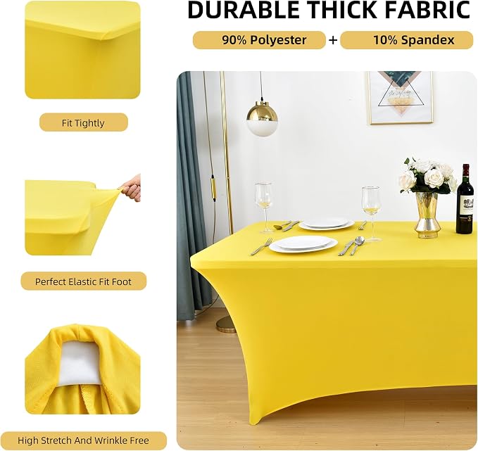 10-Pack 6ft Spandex Table Covers - Image 2