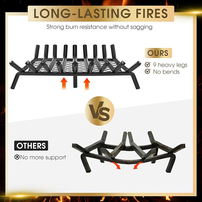 G GOOD GAIN Fireplace Grate - Image 6