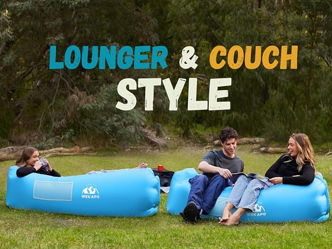 WEKAPO Inflatable Sun Lounger, Air Sofa, Waterproof and Leak-Proof, Picnics and - Image 7