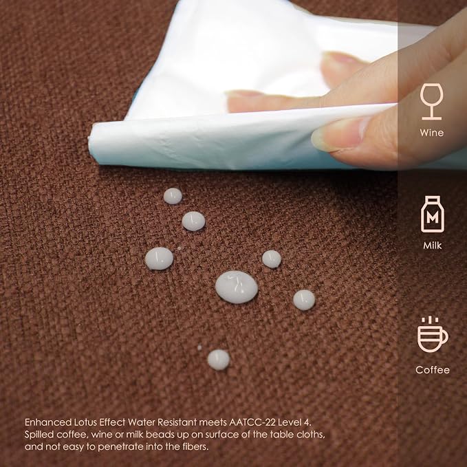 BALCONY & FALCON Rectangle Tablecloth 47" x 63" Washable Wrinkle Resistant and - Image 3