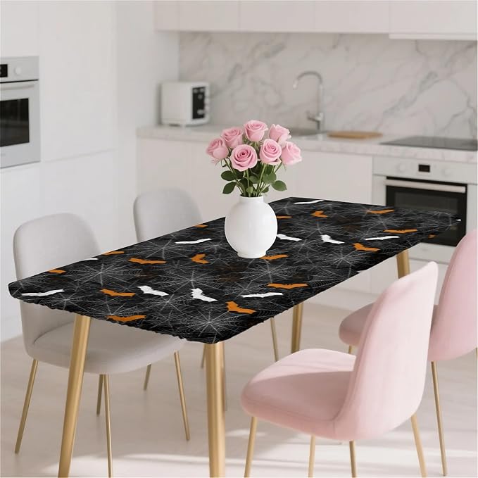 Rectangle Table Cloth Cover Waterproof Elastic Fitted Polyester Fitted - Image 7