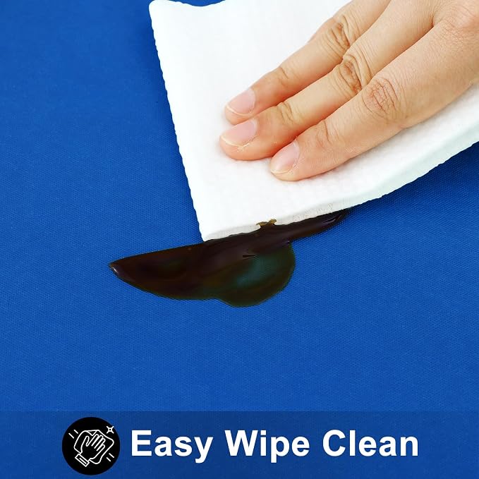 Smiry Round Table Cloth 60 Inch, Waterproof Wipeable Vinyl Tablecloths Protector - Image 3