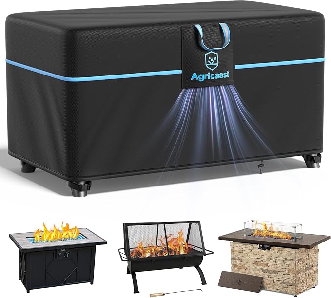 Fire Pit Cover Rectangular 52 Inch by Agricasst