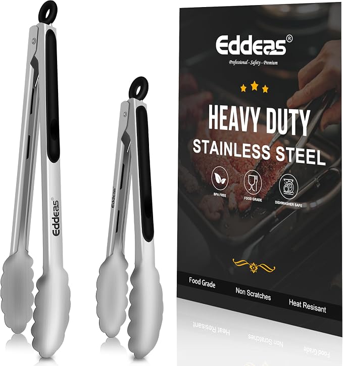 Kitchen Tongs - 9" and 12" Tongs by Eddeas