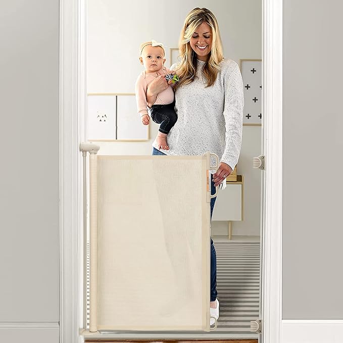 Momcozy Retractable Baby Gate, Extends up to 55" Wide, Child Safety Baby Gates by Momcozy