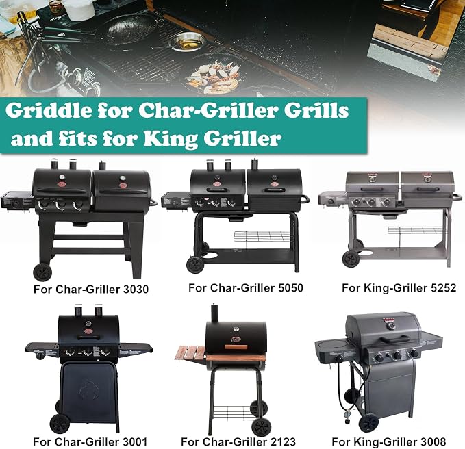 Griddle Inserts for Chargriller, Flat Top Griddle for Char-Griller 5050 - Image 5