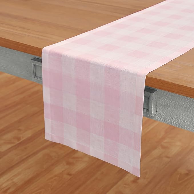 Solino Home Linen Checkered Table Runners 72 Inches Long - Image 2