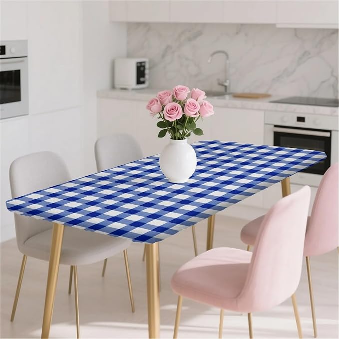 Rectangle Table Cloth Cover Waterproof Elastic Fitted Polyester Fitted - Image 7