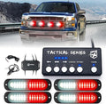 Xprite White Red LED Surface Mount Strobe Lights Kit, w/Control Panel Emergency by Xprite
