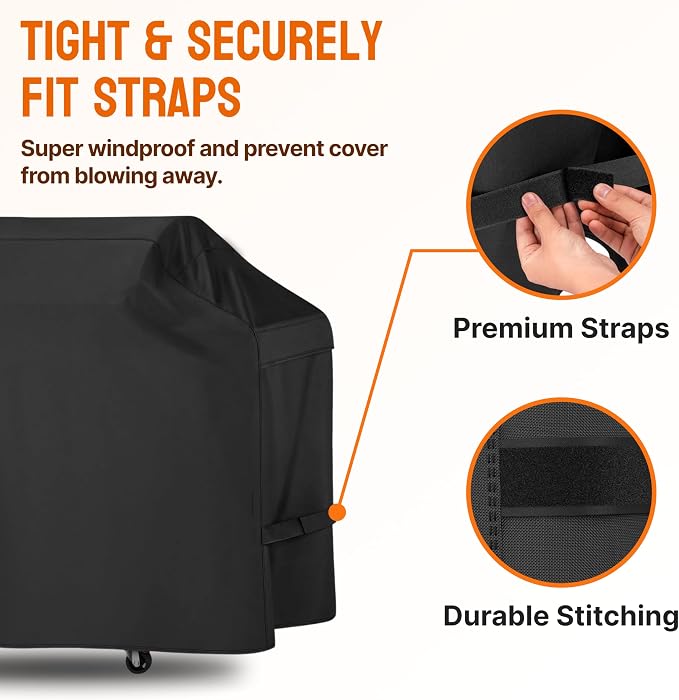 58 Inch BBQ Grill Cover, Heavy Duty Waterproof Outdoor Grill Cover, Fade & Tear - Image 8