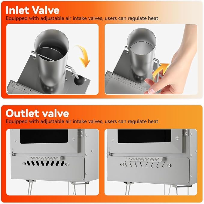 Sauna Hot Tent Stove, Portable Wood Burning Stove - Image 4