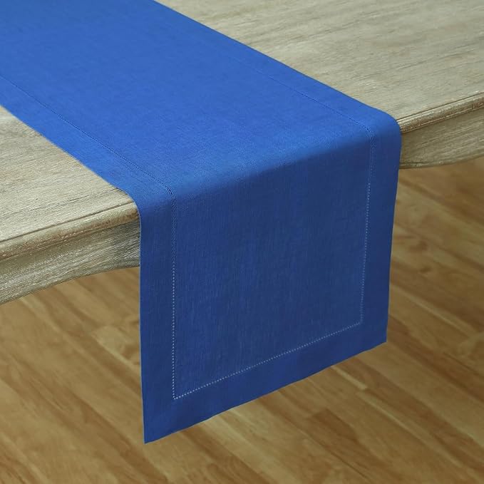 Solino Home Linen Royal Blue Table Runner 156 Inches Long - Image 2