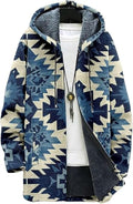 Men's Hooded Sweater Coat Knit Fleece Lined Long Cardigan Jacket by Unknown