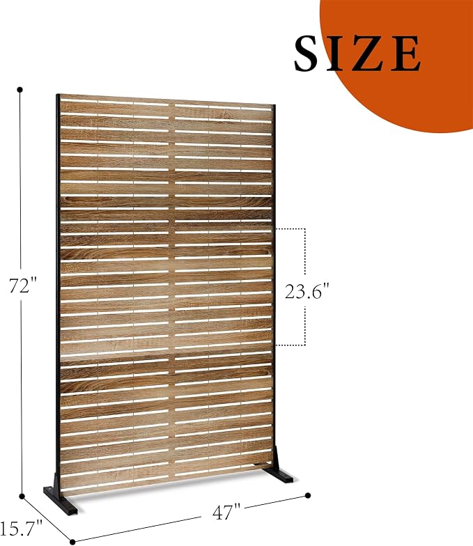 GarveeLife Metal Privacy Screen 72" h x 47" w, Outdoor Privacy Screens and - Image 2