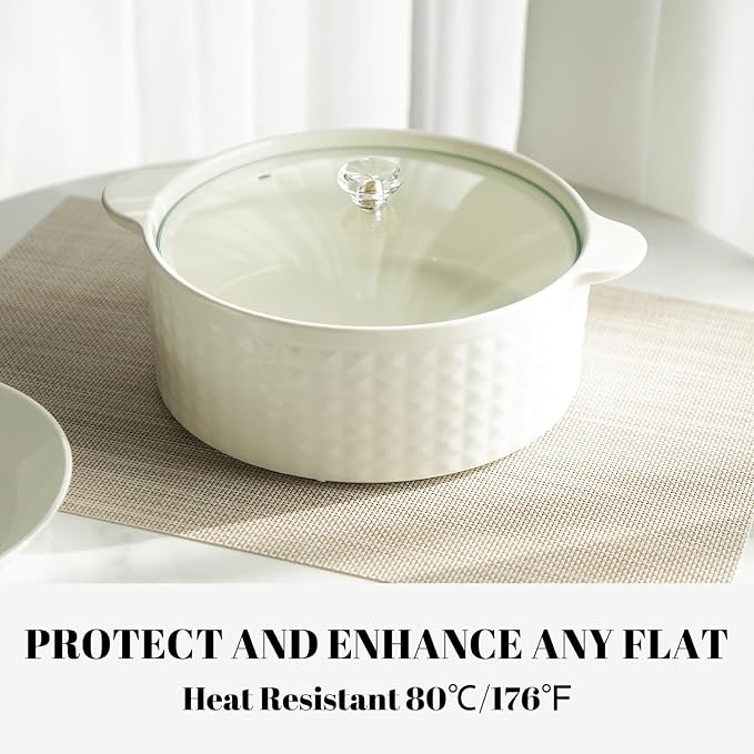 Placemats Set of 12 Vinyl/Plastic Woven Place Mats - Image 4
