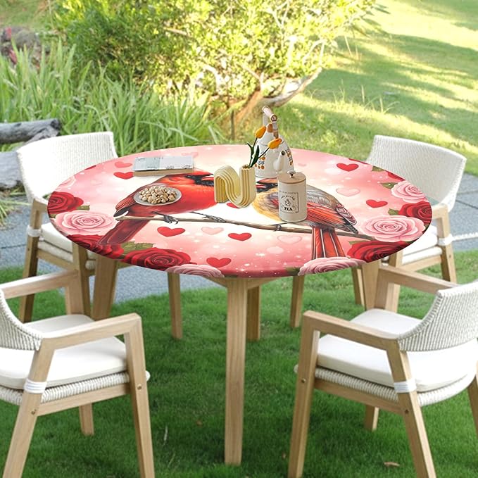 Valentines Day Round Fitted Tablecloth - Image 3