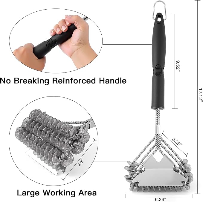 Grill Brush and Scraper Bristle Free Safe BBQ Brush - Image 5