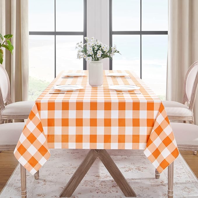 Softalker Gingham Checkered Tablecloth Square - Image 8