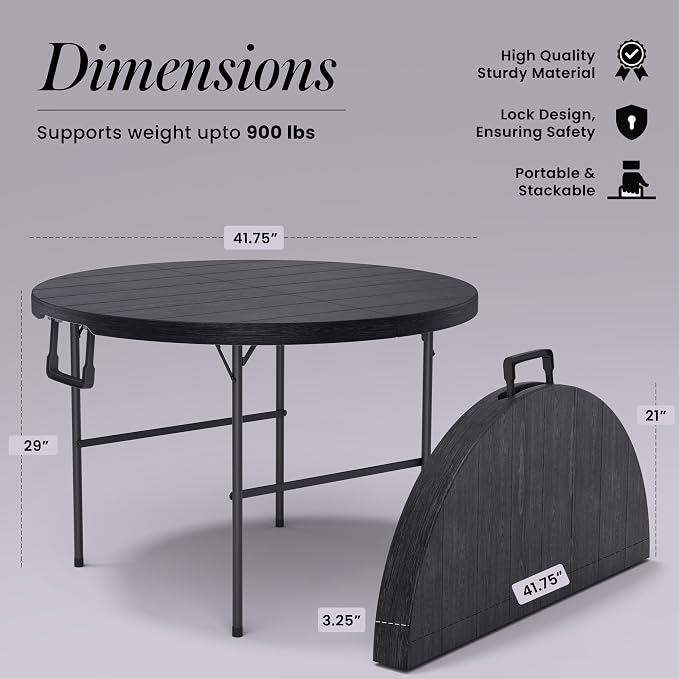 3.5 Feet Circular Round Foldable Table - Image 2