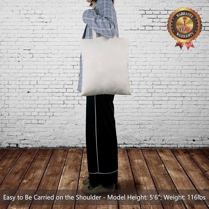 TOPDesign 12-Pack Economical 16"x15" Cotton Tote Bags, Lightweight Medium - Image 2