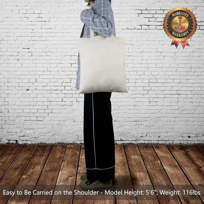 TOPDesign 12-Pack Economical 16"x15" Cotton Tote Bag, Lightweight Medium - Image 2