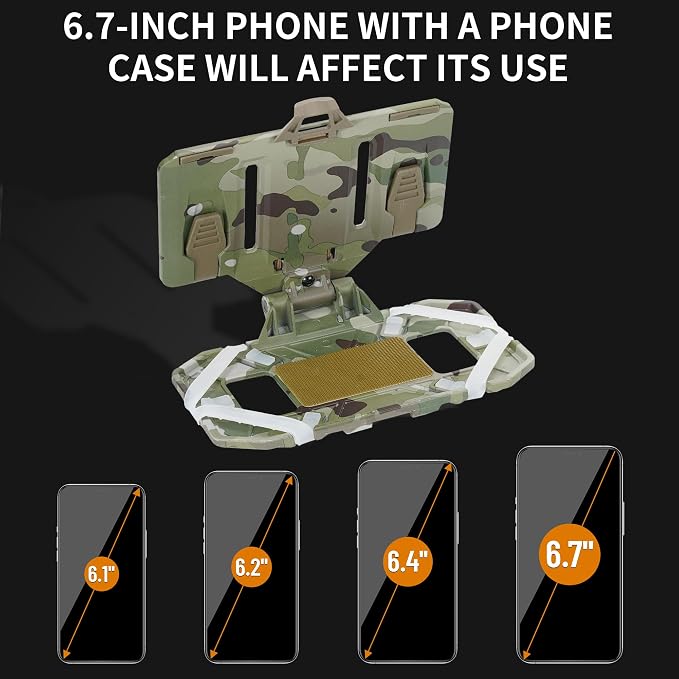 Tactical Molle Phone Holder for Plate Carrier Vest, Quick Release & Adjustable - Image 3