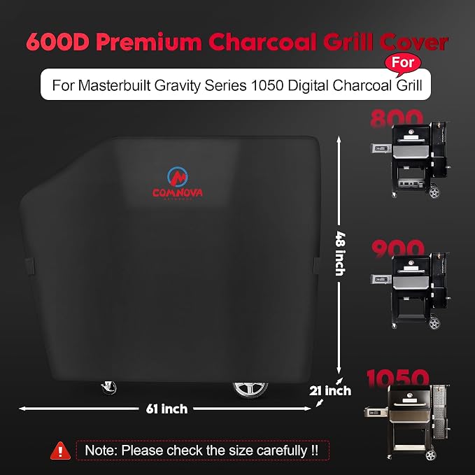 Comnova Grill Cover for Masterbuilt Gravity Series 1050 Digital Charcoal Grill - Image 2