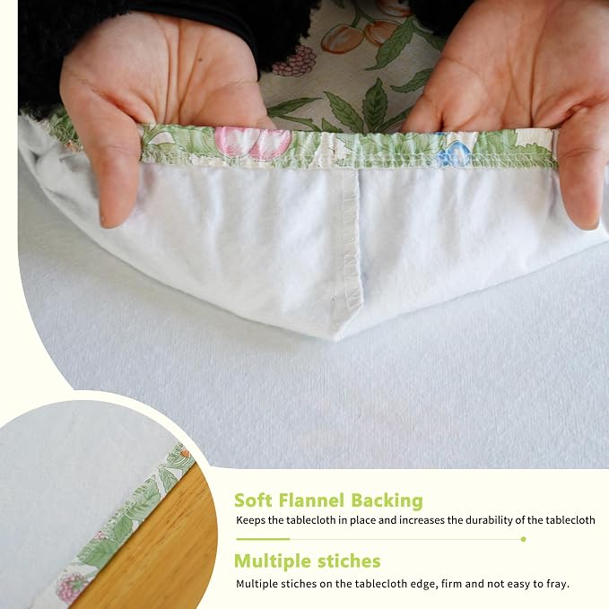 Rectangle Picnic Table Cloth, Elastic Waterproof Fitted Vinyl Tablecloths - Image 6