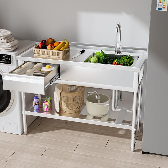 39" 304 Stainless Steel Utility Sink - Image 6