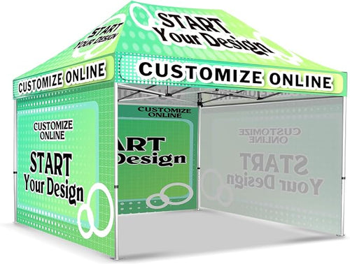 10x15FT Custom Pop Up Canopy Tent by LOJUFAN
