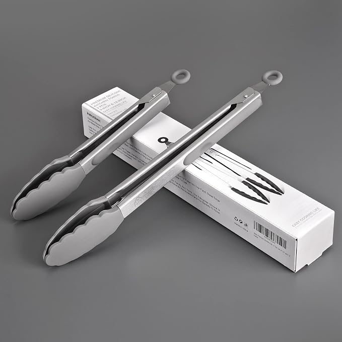 HOTEC Premium Stainless Steel Locking Kitchen Tongs - Image 8