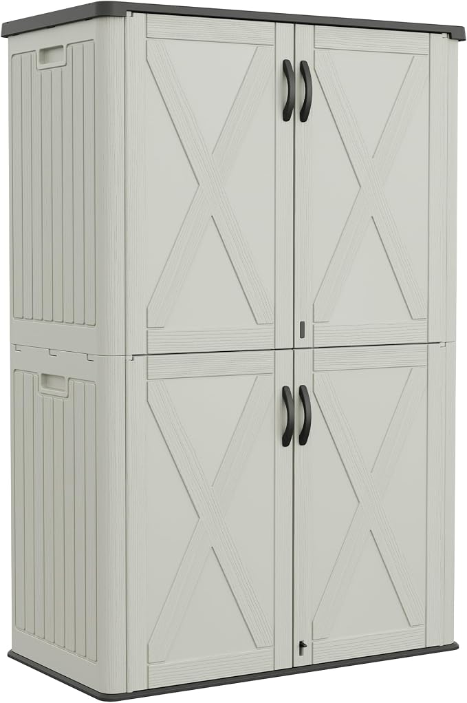 Greesum Outdoor Storage Cabinet, 50 Cu.Ft Deck Box Without Shelves, Waterproof - Image 4