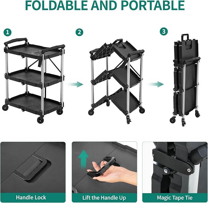 YITAHOME 240LBS Folding Utility Cart - Image 4