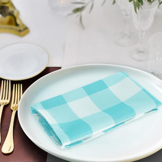 Buffalo Plaid Table Napkins Set of 50 Checkered Cloth Napkins 17x17 inch - Image 5