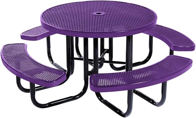 COATEDOUTDOORFURNITURE Heavy-Duty Portable Outdoor Picnic Table by CoatedOutdoorFurniture