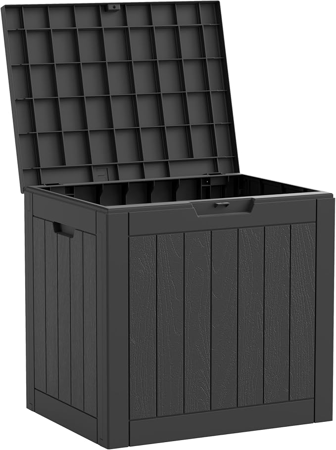 KAMABOKO Deck Box, 35 Gallon Resin Indoor and Outdoor Storage Boxes Waterproof - Image 8
