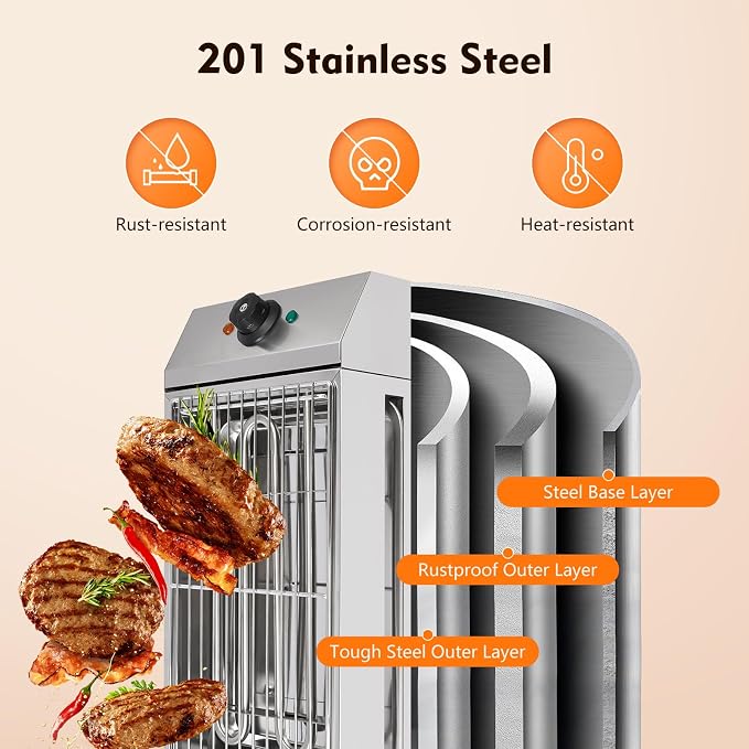 1800W Electric BBQ Grill & Countertop Electric Grill, Smokeless Indoor Outdoor - Image 2