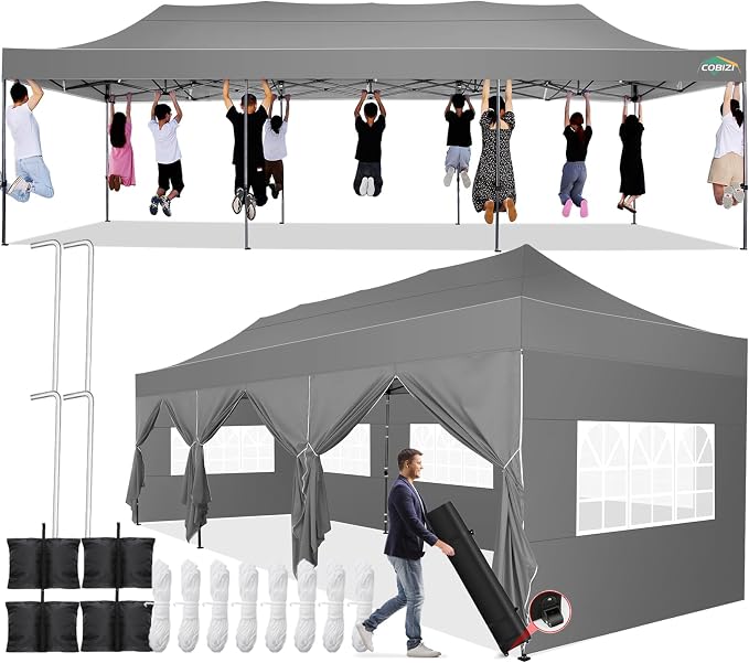 COBIZI 10x30 Pop up Canopy Tent 10x30 Canopy by COBIZI