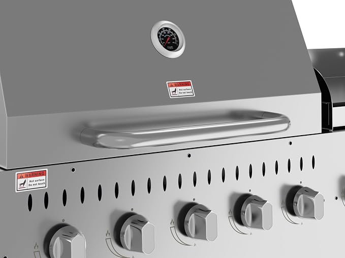 72 in. 10-Burner Commercial Outdoor Propane Gas Grill - Image 9