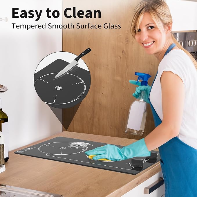 Electric Cooktop, 110V 2100W Stove top, 9 Power Levels, Kids Lock & Timer - Image 9