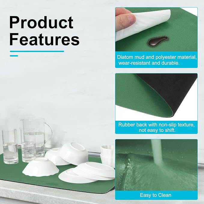 uxcell Silicone Mats for Kitchen Counter, 23.6" x 15.7" Non-Slip Countertop - Image 3
