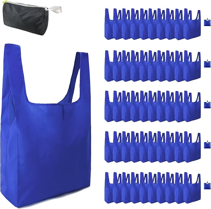 BeeGreen Blue Reusable Grocery Bags Wholesale Royal Reusable Kitchen Bags Bulk by BeeGreen
