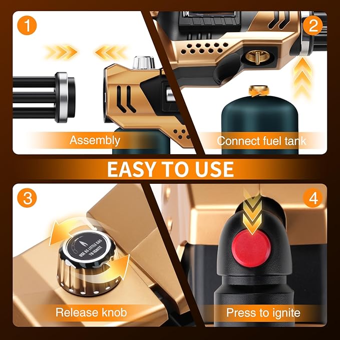 Powerful Propane Torch, Kitchen Blow Torch Gun - Image 4
