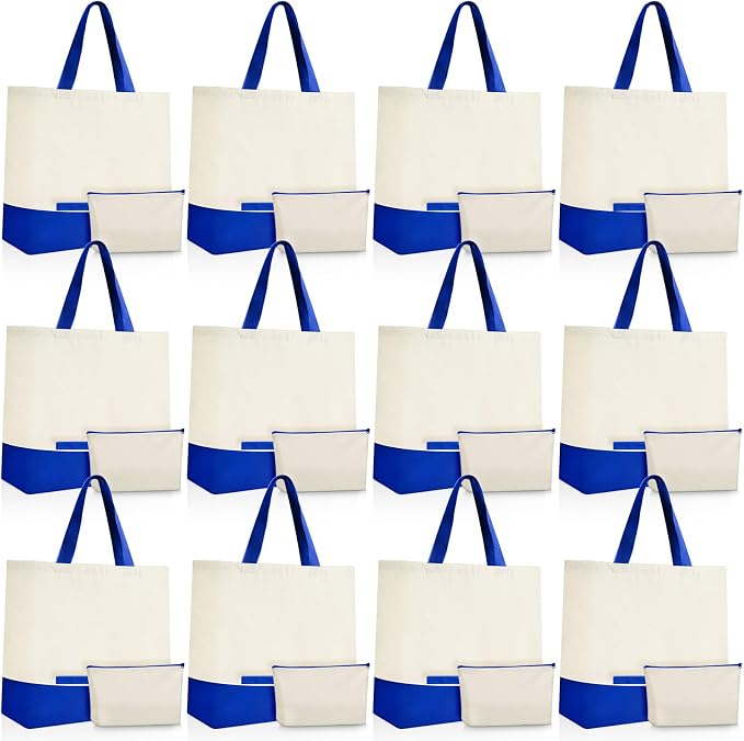 Sanwuta 24 Pcs Canvas Tote Bags Bulk by Sanwuta