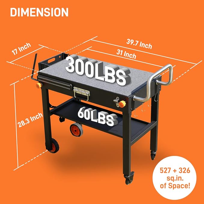 Grill Cart for Blackstone Griddle, Sturdy Grill table, Griddles Table Ninja - Image 6